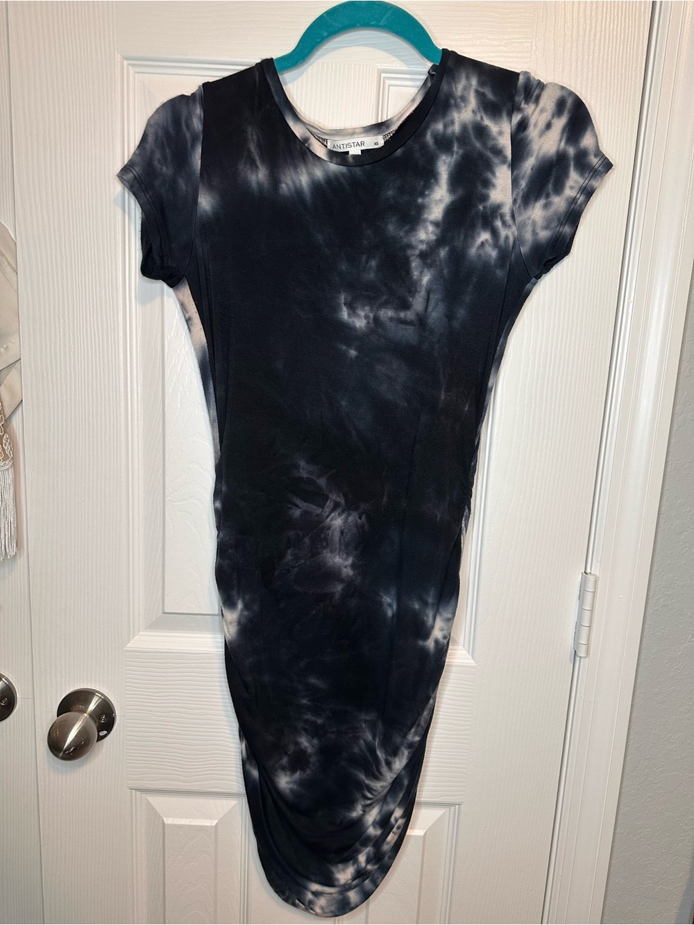 Black & White Tie-Dye Bodycon Dress